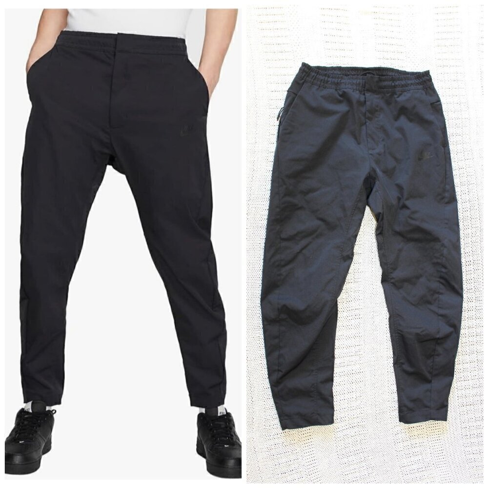 Nike NSW Men's Woven Pants Black Size M Sportswear Drawstring High rise Pockets